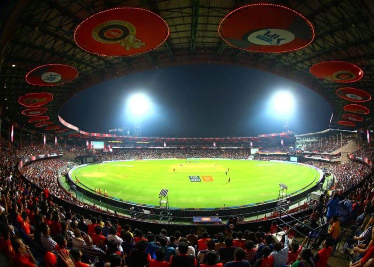 Chinnaswamy stadium night view
