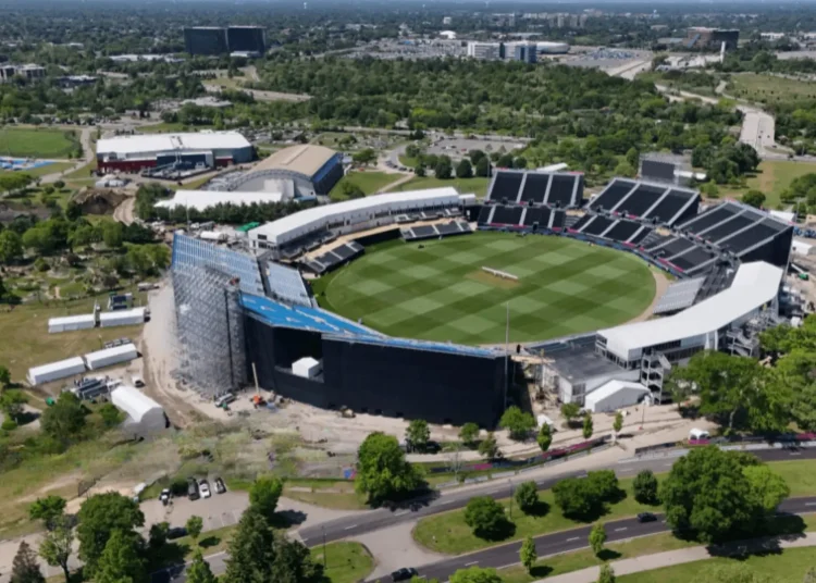 How was the Nassau County International Cricket Stadium constructed in Just 5 months?