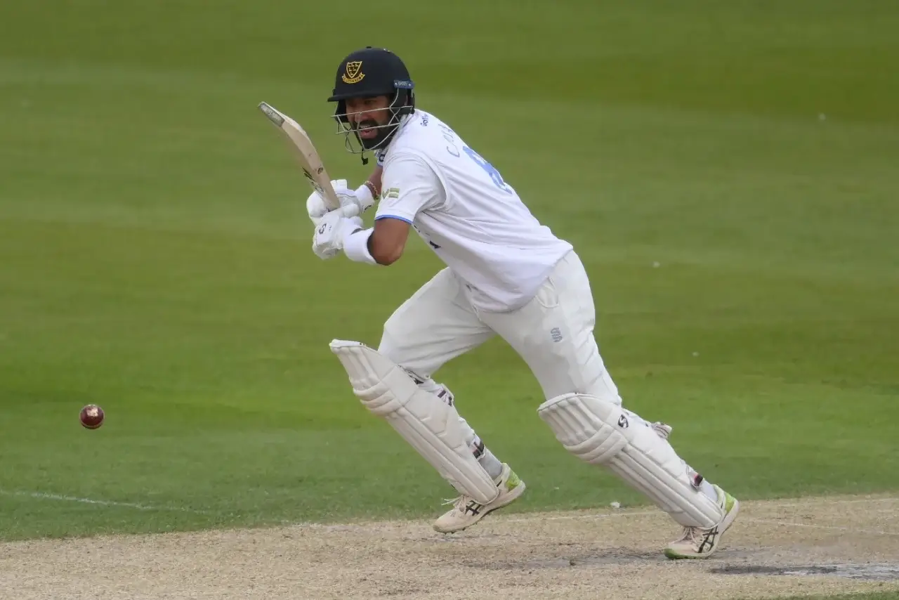 Cheteshwar Pujara playing for Sussex