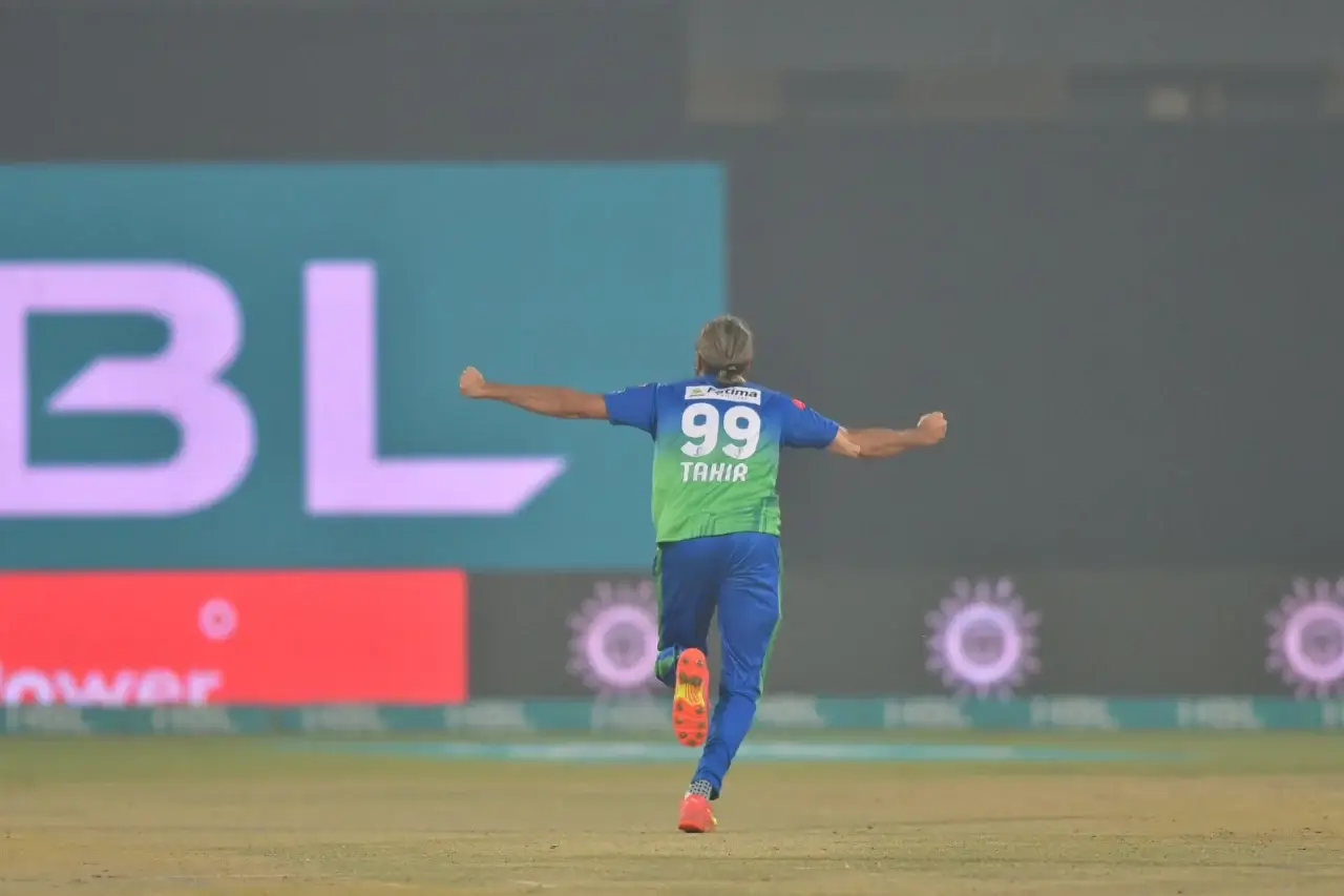 Imran Tahir Celebrating