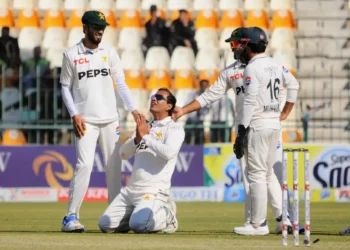 Noman Ali celebrates wickets
