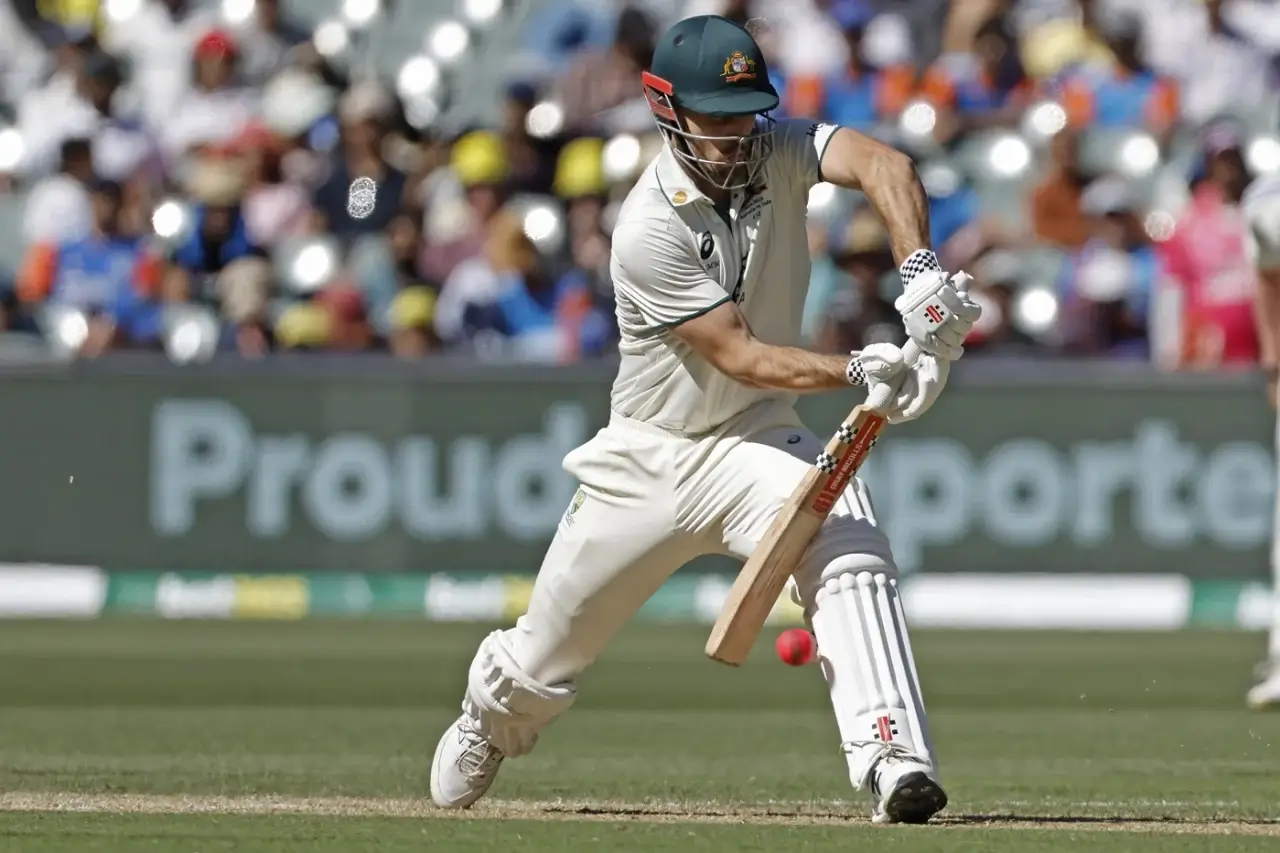 marsh looks to defend a ball