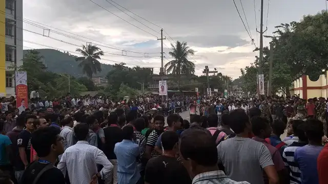 people outside stadium