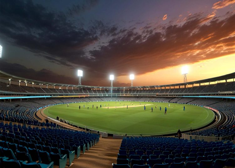 stadium in the night