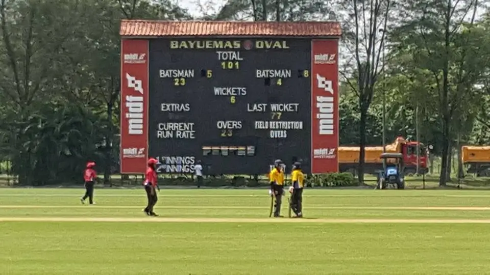 Bayuemas Oval scoreboard