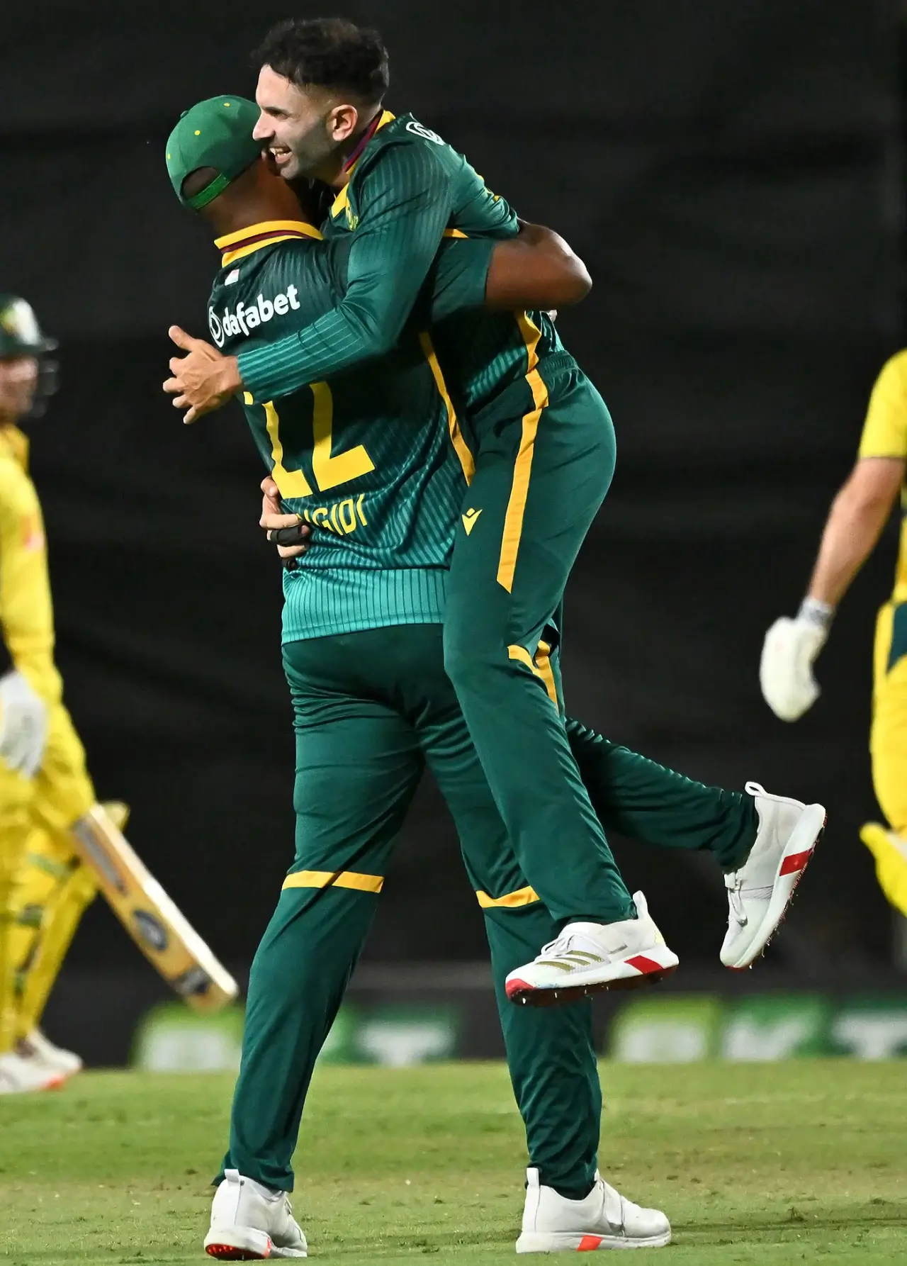 keshav maharaj celebrating