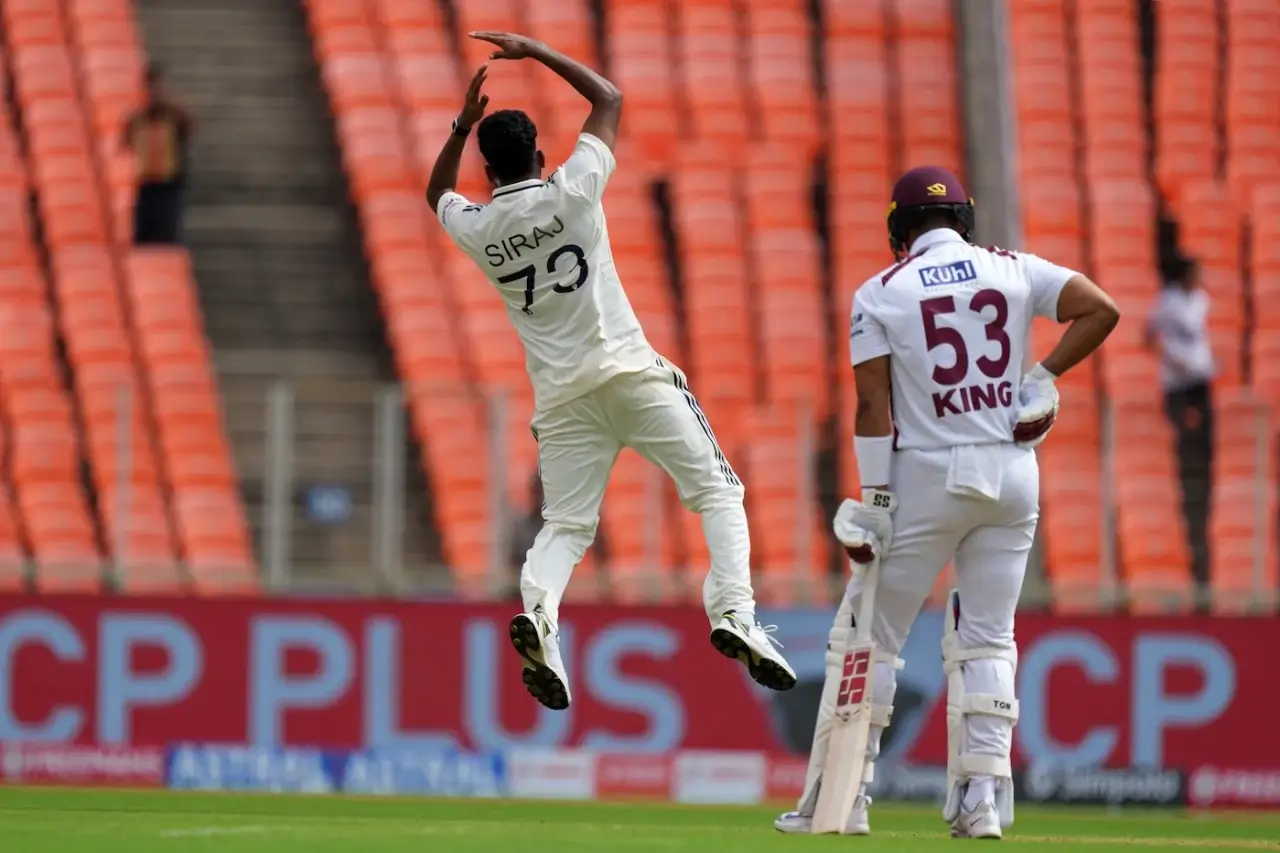 Siraj against West Indies